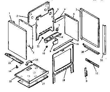 Oven Cabinet Assembly Diagram and Parts List for RST359 ALL/RST359/ALL Maytag Range