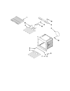 Internal Oven Parts Diagram and Parts List for JMW2327WS01  Jenn-Air Microwave