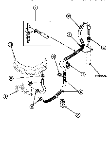 Drain Hose And Siphon Break Diagram and Parts List for LWA90W PLWA90AW Amana Washer