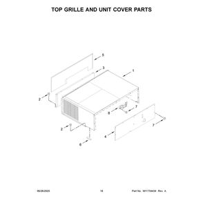 Top Grille And Unit Cover Parts Diagram and Parts List for JBSFS48NMX01  Jenn-Air Refrigerator