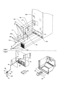 Cabinet Back Diagram and Parts List for BC21VW-P1325016WW  Amana Refrigerator