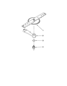 Lower Washarm Parts Diagram and Parts List for MDC4809AWB2  Maytag Dishwasher