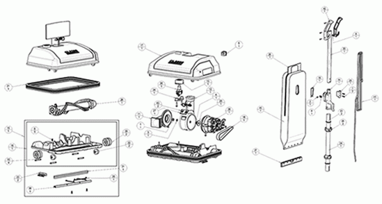 Part Location Diagram of 75299-01 Oreck Plastic Detent
