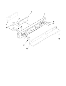 Part Location Diagram of W10314417 Whirlpool Control Panel - Stainless