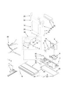 Unit Parts Diagram and Parts List for MFF2258VEW3  Maytag Refrigerator