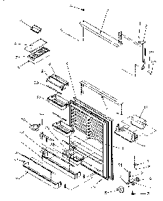 Refrigerator Door Diagram and Parts List for TR522SW-P1182701WW  Amana Refrigerator