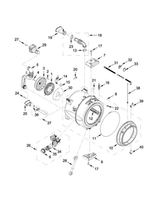 Tub And Basket Parts Diagram and Parts List for MHW8100DW0  Maytag Washer