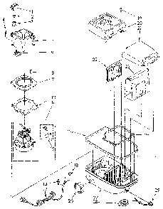 Base Assembly Diagram and Parts List for 1162035080  Kenmore Canister Vacuum