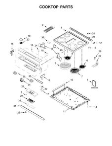 Cooktop Parts Diagram and Parts List for JES1750EB0  Jenn-Air Range