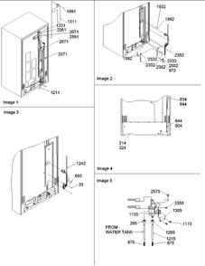 Cabinet Back Diagram and Parts List for SSD522VS-P1320307WS  Amana Refrigerator
