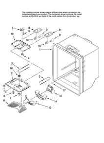 Refrigerator Liner Parts Diagram and Parts List for ABB1921FEB12  Amana Refrigerator