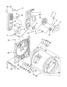 Bulkhead Parts Diagram and Parts List for 7MMGP0075WW0  Maytag Dryer