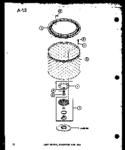 Lint Filter Diagram and Parts List for TAA800 P75751-7W Amana Dryer
