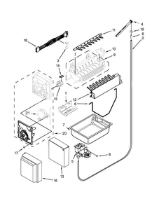Icemaker Parts Diagram and Parts List for JFC2290REM00  Jenn-Air Refrigerator