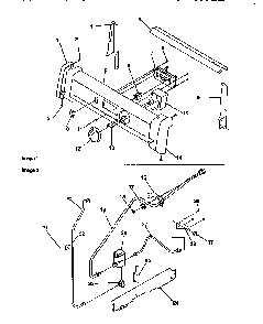 Backguard And Gas Supply Diagram and Parts List for ARG7200W-P1143329NW  Amana Range