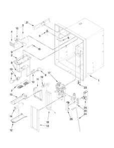 Refrigerator Liner Parts Diagram and Parts List for 7MI2569VEM2  Maytag Refrigerator