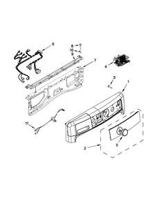 Control Panel Parts Diagram and Parts List for MHW3000BG1  Maytag Washer