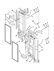 Refrigerator Door Diagram and Parts List for JFC2089WTB9  Jenn-Air Refrigerator