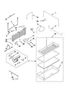 Lower Unit And Tube Parts Diagram and Parts List for JB36NXFXLW01  Jenn-Air Refrigerator