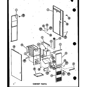 Cabinet Parts 1 Diagram and Parts List for GCE80DN P68837-2F Amana Furnace