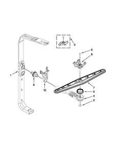 Upper Wash And Rinse Parts Diagram and Parts List for MDB7760SAS1  Maytag Dishwasher