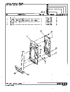 Control Panel Diagram and Parts List for CM410PE  Crosley Microwave