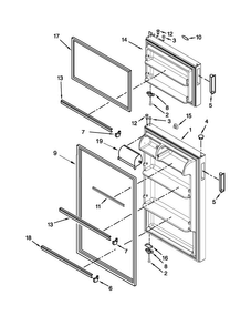 Door Parts Diagram and Parts List for A8TCNWFAB02  Amana Refrigerator