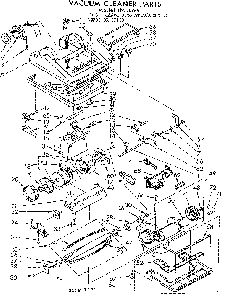 Nozzle And Motor Assembly Diagram and Parts List for 11635991  Kenmore Upright Vacuum