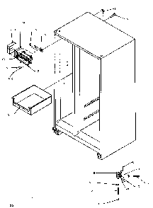 Factory Installed Ice Maker Diagram and Parts List for SBI20QE-P1162905WE  Amana Refrigerator