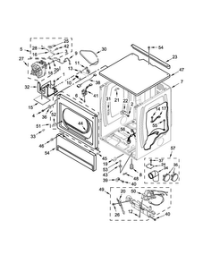 Upper Cabinet And Front Panel Parts Diagram and Parts List for MLG25PRAWW0  Maytag Dryer