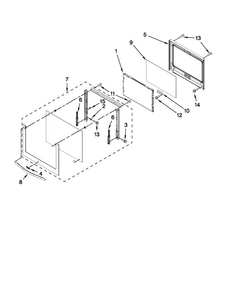 Oven Door Parts Diagram and Parts List for MMW9730AB00  Maytag Microwave