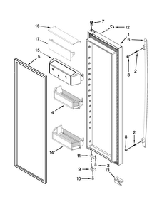 Part Location Diagram of WPW10327565 Whirlpool Bin