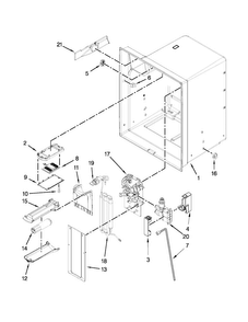 Refrigerator Liner Parts Diagram and Parts List for MFI2670XEM7  Maytag Refrigerator