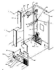 Cabinet Back Diagram and Parts List for TC18A3L-P1181812WL  Amana Refrigerator