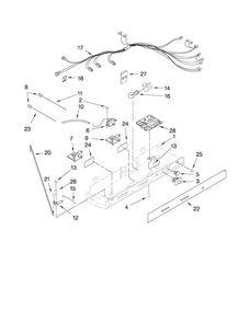 Control Parts Diagram and Parts List for MSD2553WEB00  Maytag Refrigerator