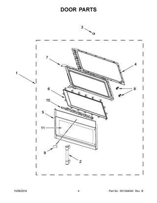 Part Location Diagram of W11099399 Whirlpool DOOR-OUTER