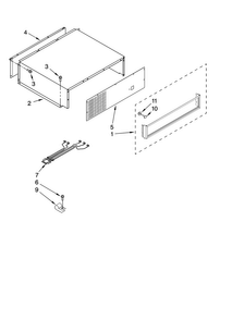 Top Grille And Unit Cover Parts Diagram and Parts List for JS48CXFXDB01  Jenn-Air Refrigerator