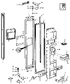 Freezer Door Diagram and Parts List for JRSD225B M9Q20A Jenn-Air Refrigerator