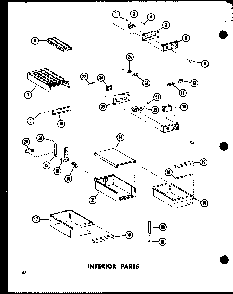 Interior Parts Diagram and Parts List for TC18C-C-P73500-16WC  Amana Refrigerator