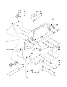 Manifold Parts Diagram and Parts List for MGS5775BDQ20  Maytag Range
