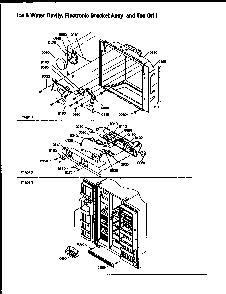 Ice & Water Cavity, Electronic Bracket Assy, & Toe Grill Diagram and Parts List for SBD20S4E-P1190004WE  Amana Refrigerator