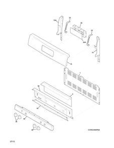 Backguard Diagram and Parts List for CRG3480PSB  Crosley Range
