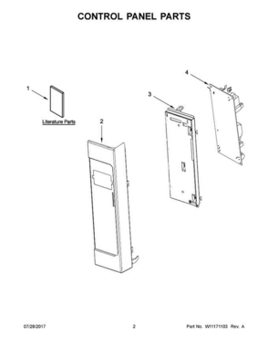 02 - Control Panel Parts Diagram and Parts List for MMV4205DS3  Maytag Microwave Oven Combo