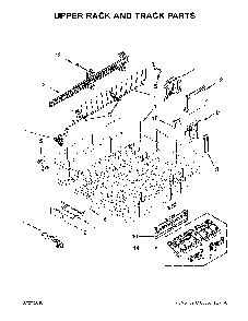Upper Rack And Track Parts Diagram and Parts List for 66514819N611  Kenmore Dishwasher