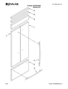 Panel Kit Parts Diagram and Parts List for JPK42FNXWSS0  Jenn-Air Refrigerator