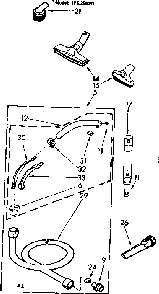 Attachment Parts Diagram and Parts List for 11629820  Kenmore Canister Vacuum