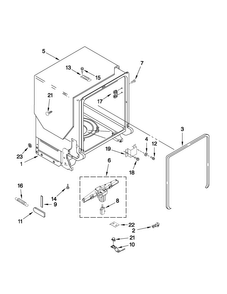 Tub And Frame Parts Diagram and Parts List for MDB6709AWW3  Maytag Dishwasher