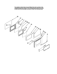 Lower Door Parts Diagram and Parts List for MGR6775BDS19  Maytag Range