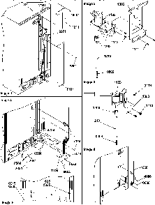 Cabinet Back Diagram and Parts List for SBI20S2W-P1190710WW  Amana Refrigerator
