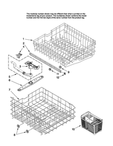 Upper And Lower Rack Parts Diagram and Parts List for MDC4650AWB2  Maytag Dishwasher